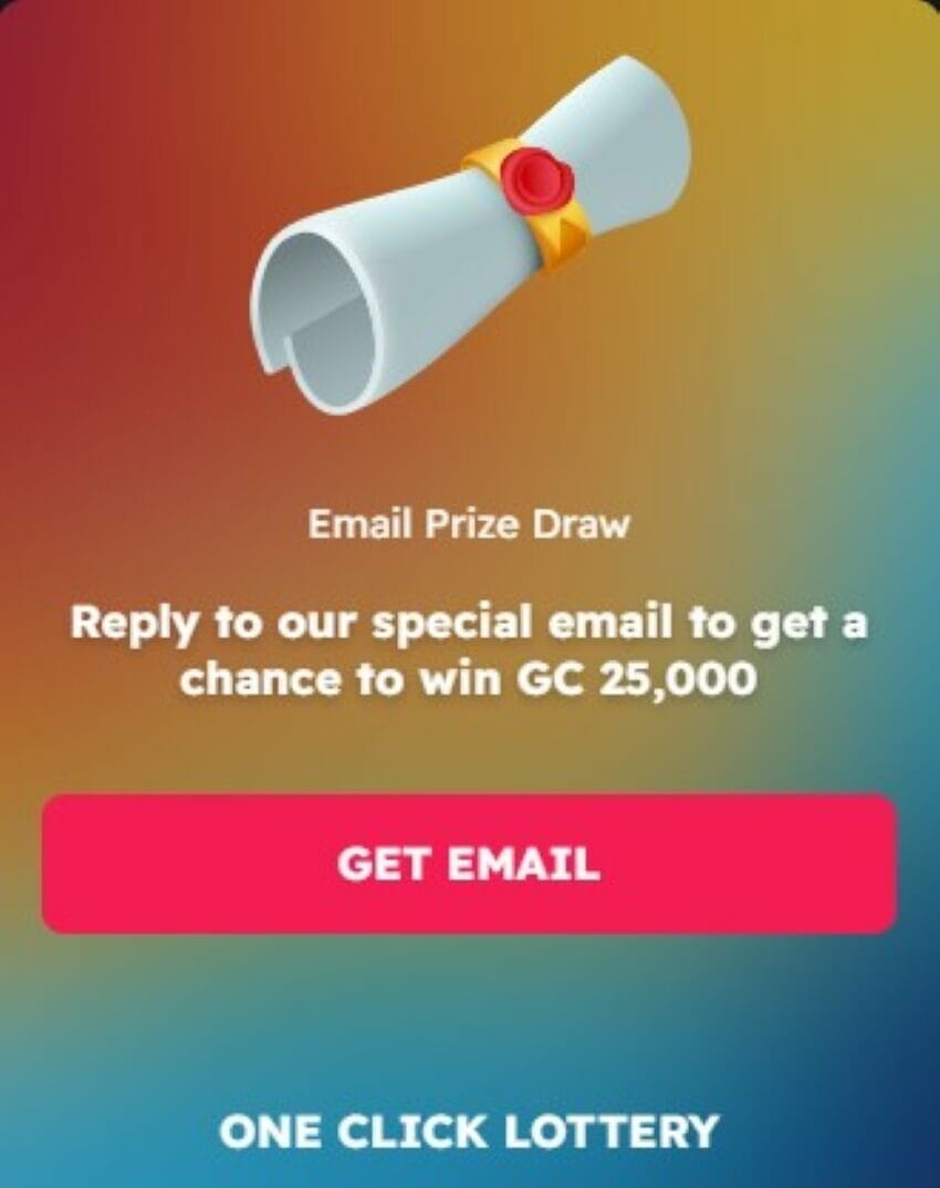 Email Prize Draw