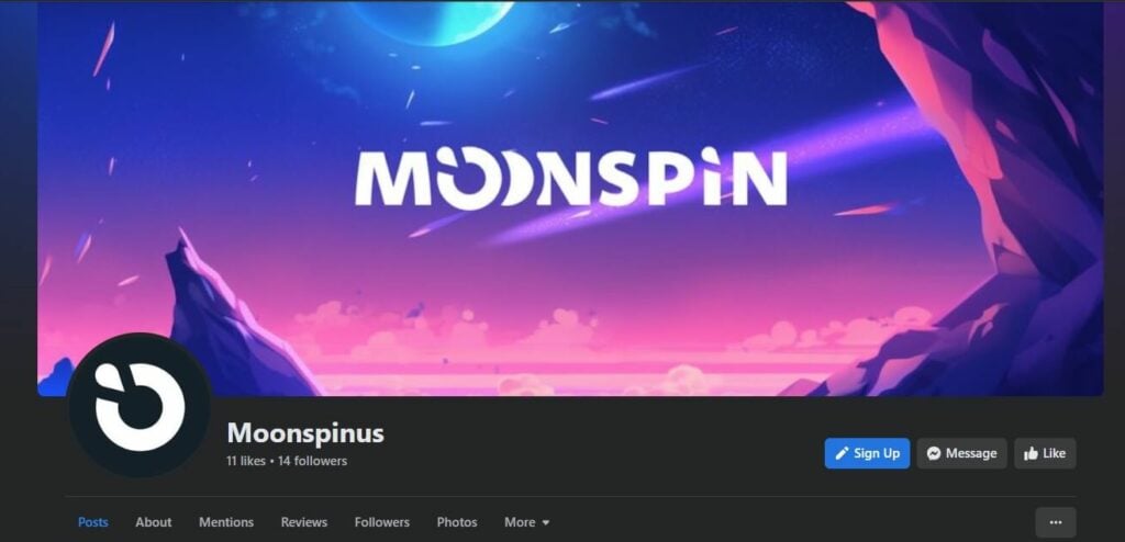 Moonspin Facebook Page