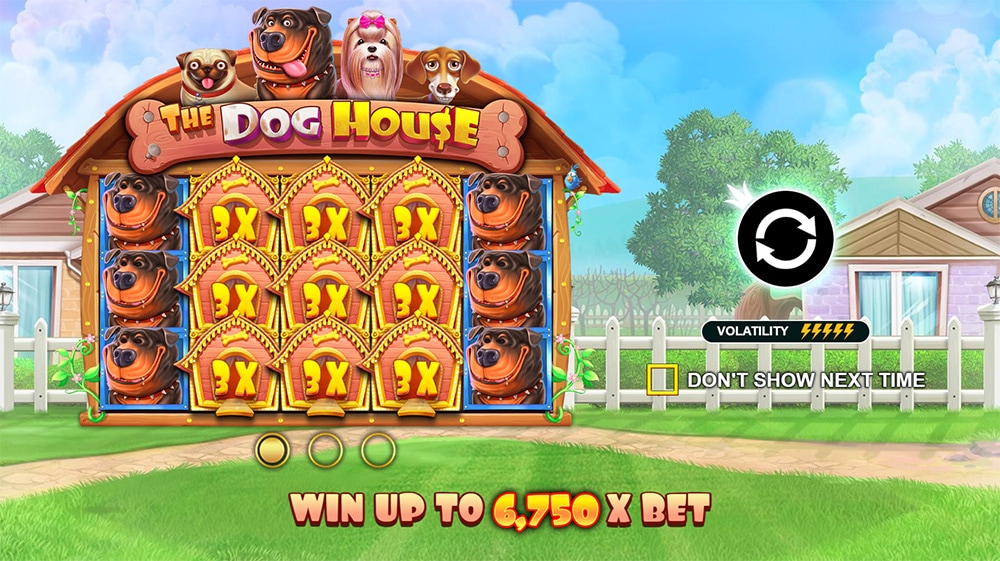 the dog house slot intro screen