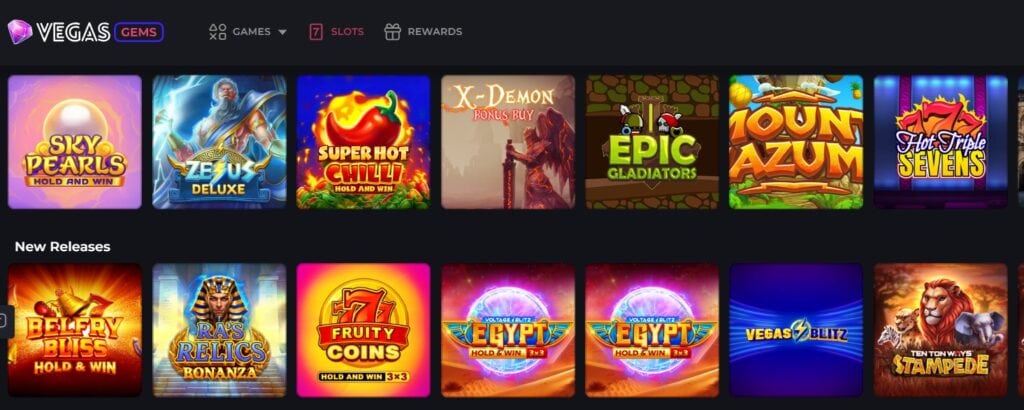 Vegas Gems Casino games