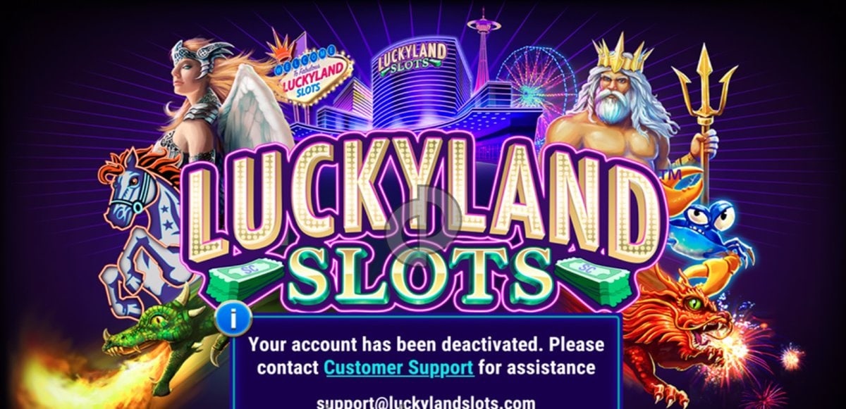 LuckyLand Slots Account Deactivated Announcement