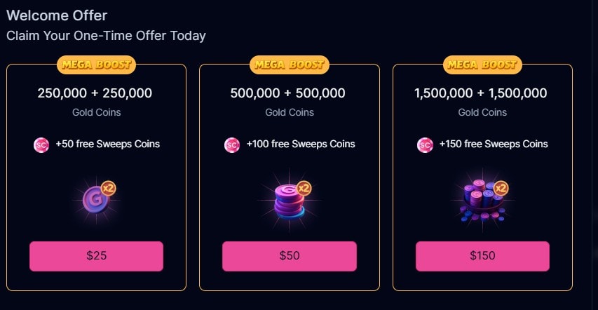 Chanced welcome bonus first purchase
