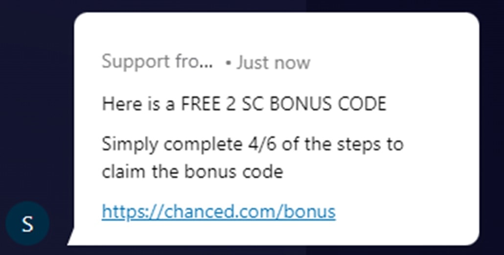 Chanced.com Bonus