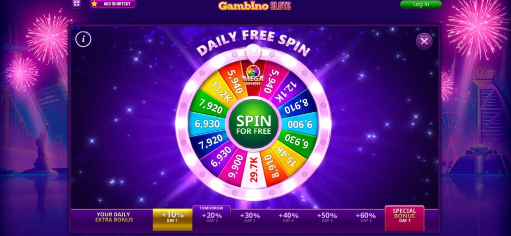 Gambino Slots Daily Bonus Wheel