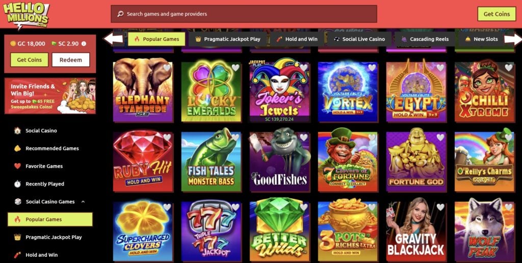 Hello Millions games