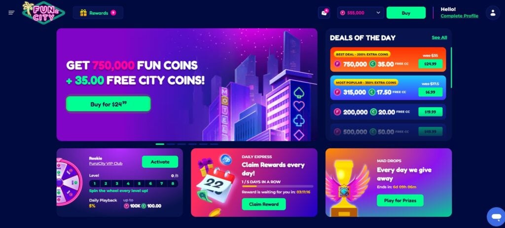 Funzcity Casino user experience