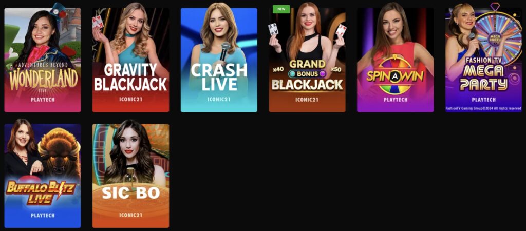 Mega Bonanza live casino games