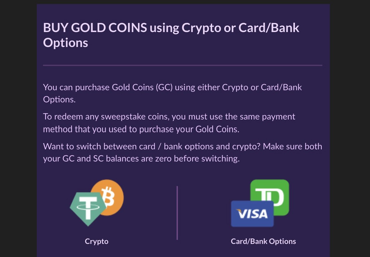 PlayFame crypto payments