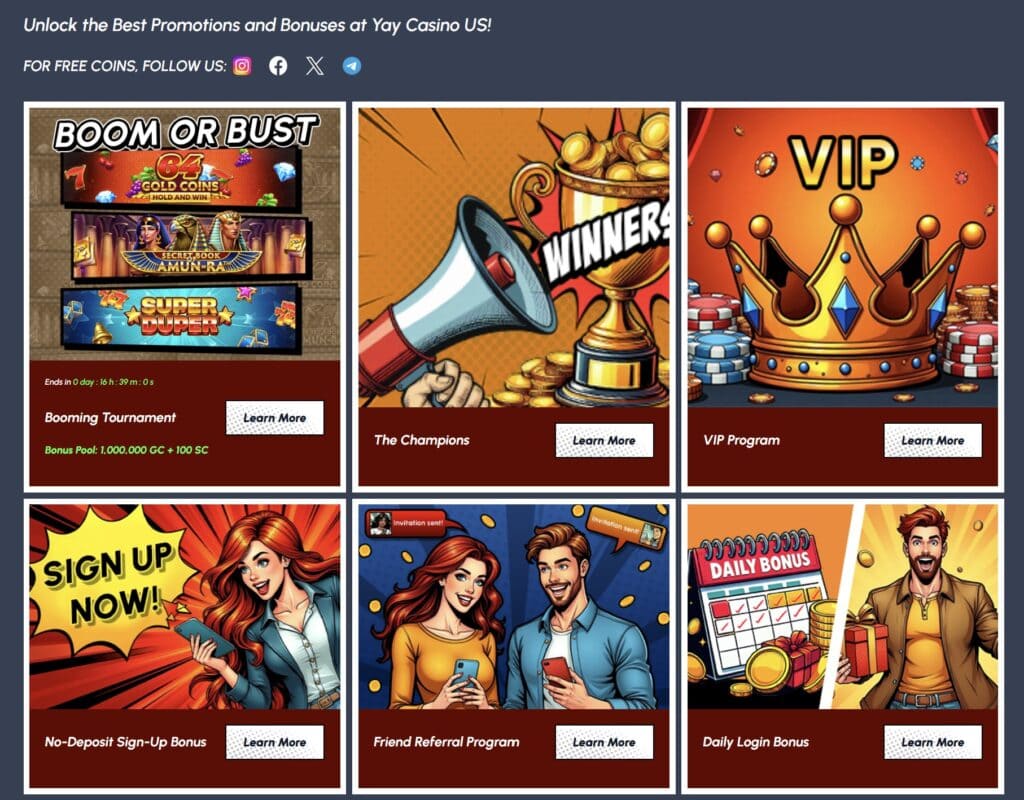 Yay Casino promotions