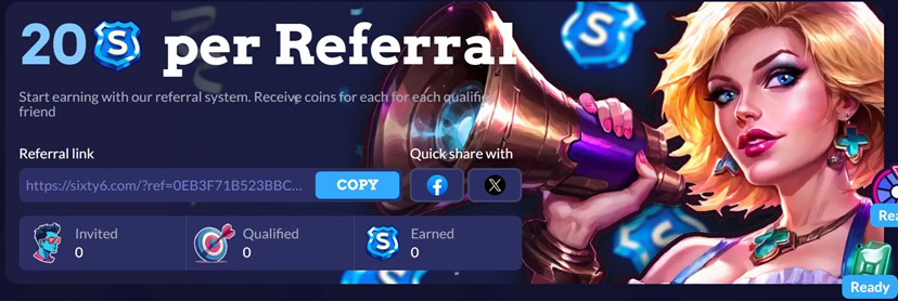 Sixty6 Referral Bonus