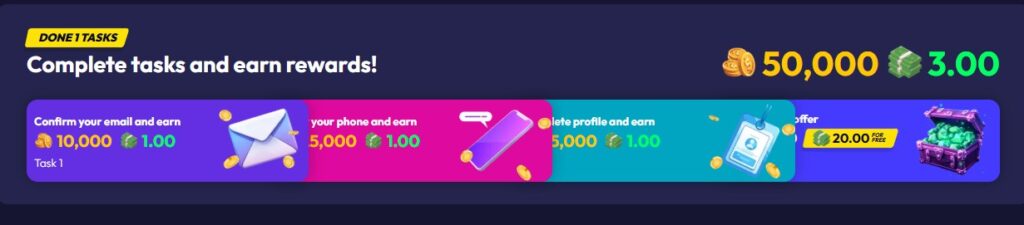 Funrize complete tasks