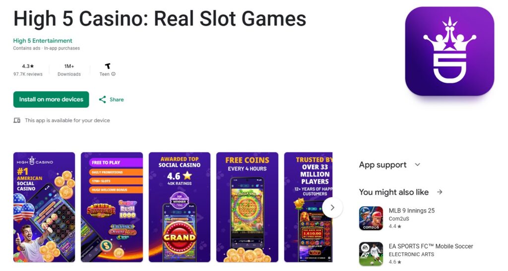 High 5 Casino app