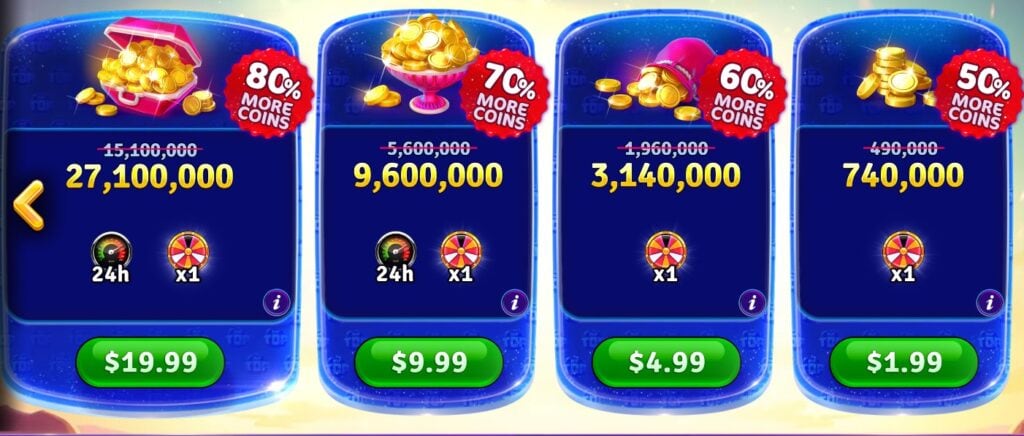 House of Fun purchase packages