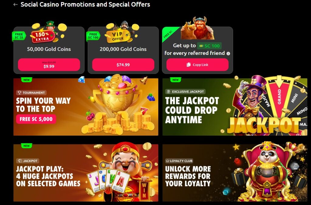 McLuck Casino promotions page