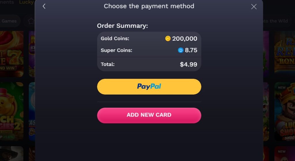 Nolimitcoins payment methods