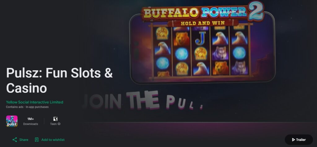 Pulsz Casino Google Store