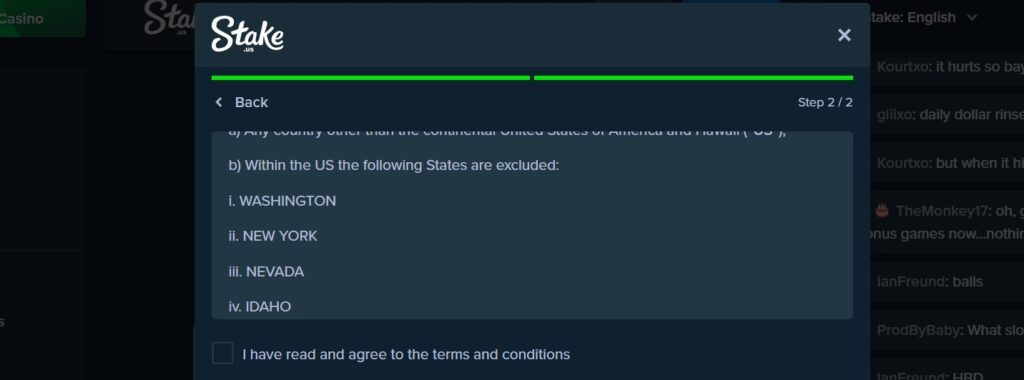 Stake.us restricted states