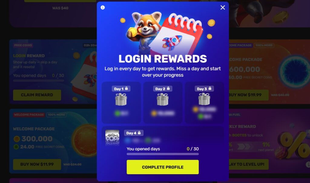 TaoFortune daily magic rewards