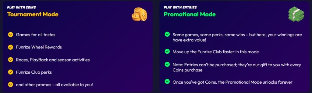 funrize casino promotional entries