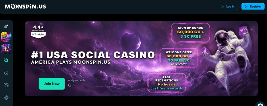 Moonspin main page