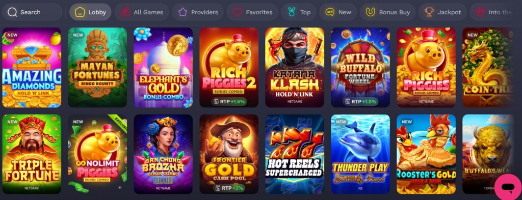 Nolimitcoins casino games lobby